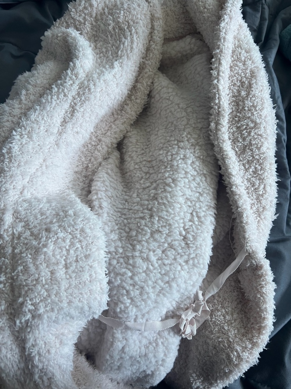 Cozy Plush Sherpa Blanket - Light Beige
